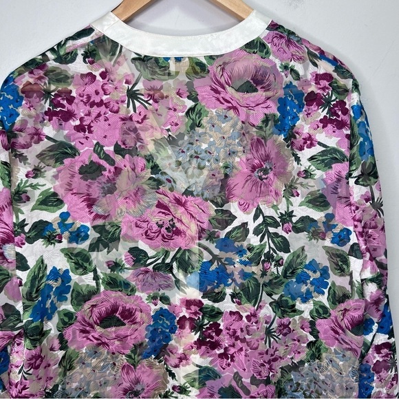 Victoria's Secret Gold Label Vintage Floral Shirt Dress Pajama Pink Size Small - Picture 10 of 15